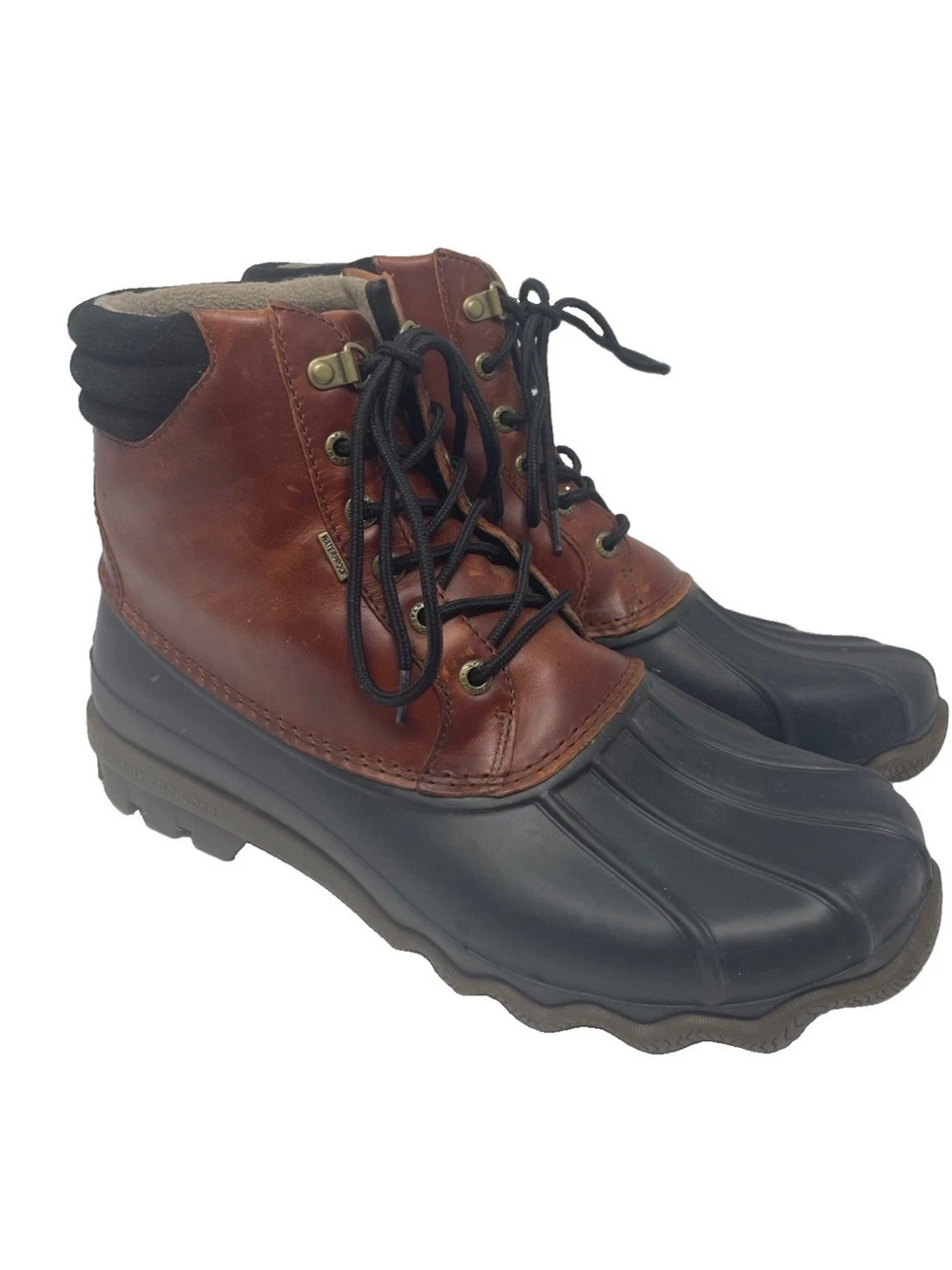 Sperry Top-Sider Avenue Duck Boots Men’s 9.5 Brown Leather Waterproof